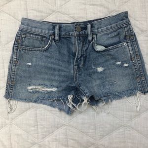 All Saints - Ripped denim shorts
